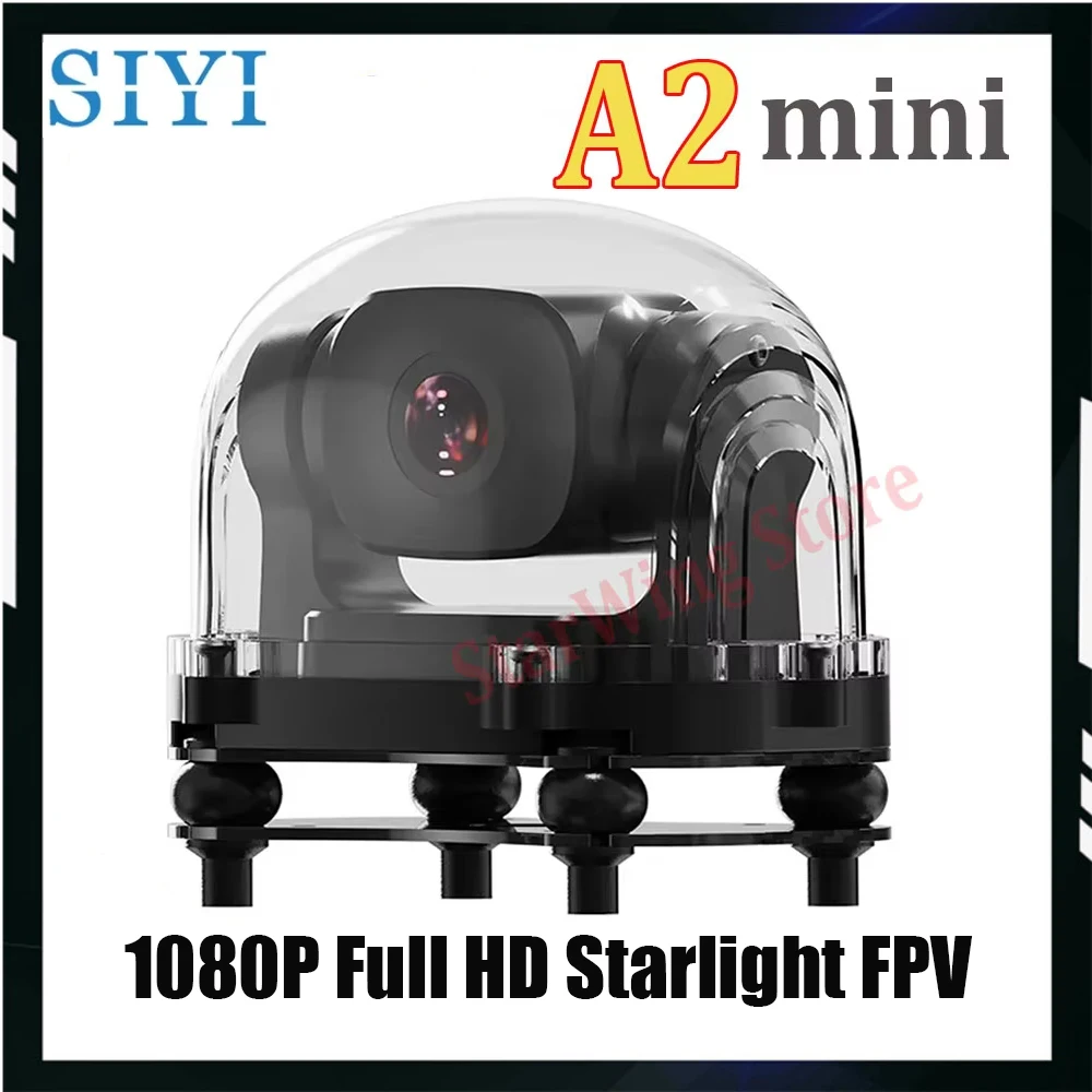 SIYI A2 mini Ultra Wide Angle FPV Gimbal Single Axis Tilt with160 degree FOV 1080p Starlight Camera Sensor IP67