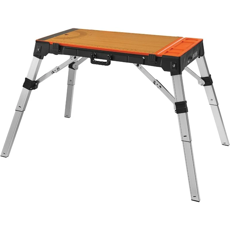 

4 in 1 Portable Workbench Work Scaffold and Creeper Adjustable Height with Folding Legs