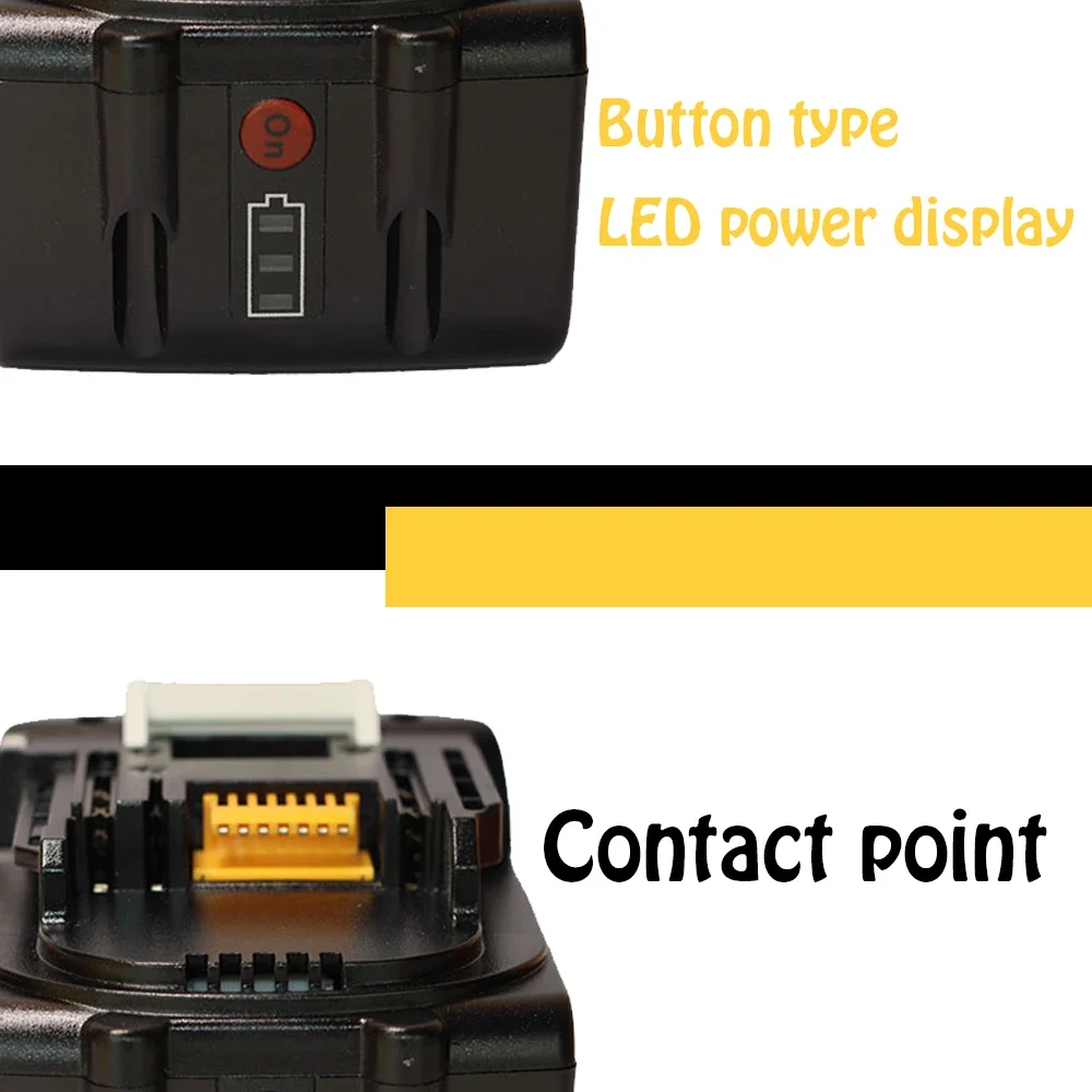 14.4V 3000mAh Rechargeable Li-ion Battery For Makita 14V Power Tools  Batteries BL1460 BL1430 1415 194066-1