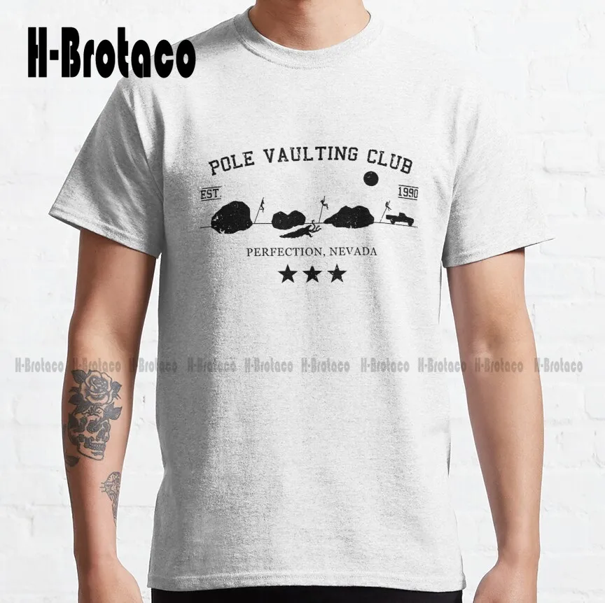 Pole Vaulting Club - Perfection Nevada - Blk Classic T-Shirt Funny Art Streetwear Cartoon Tee Xs-5Xl Unisex Digital Printing