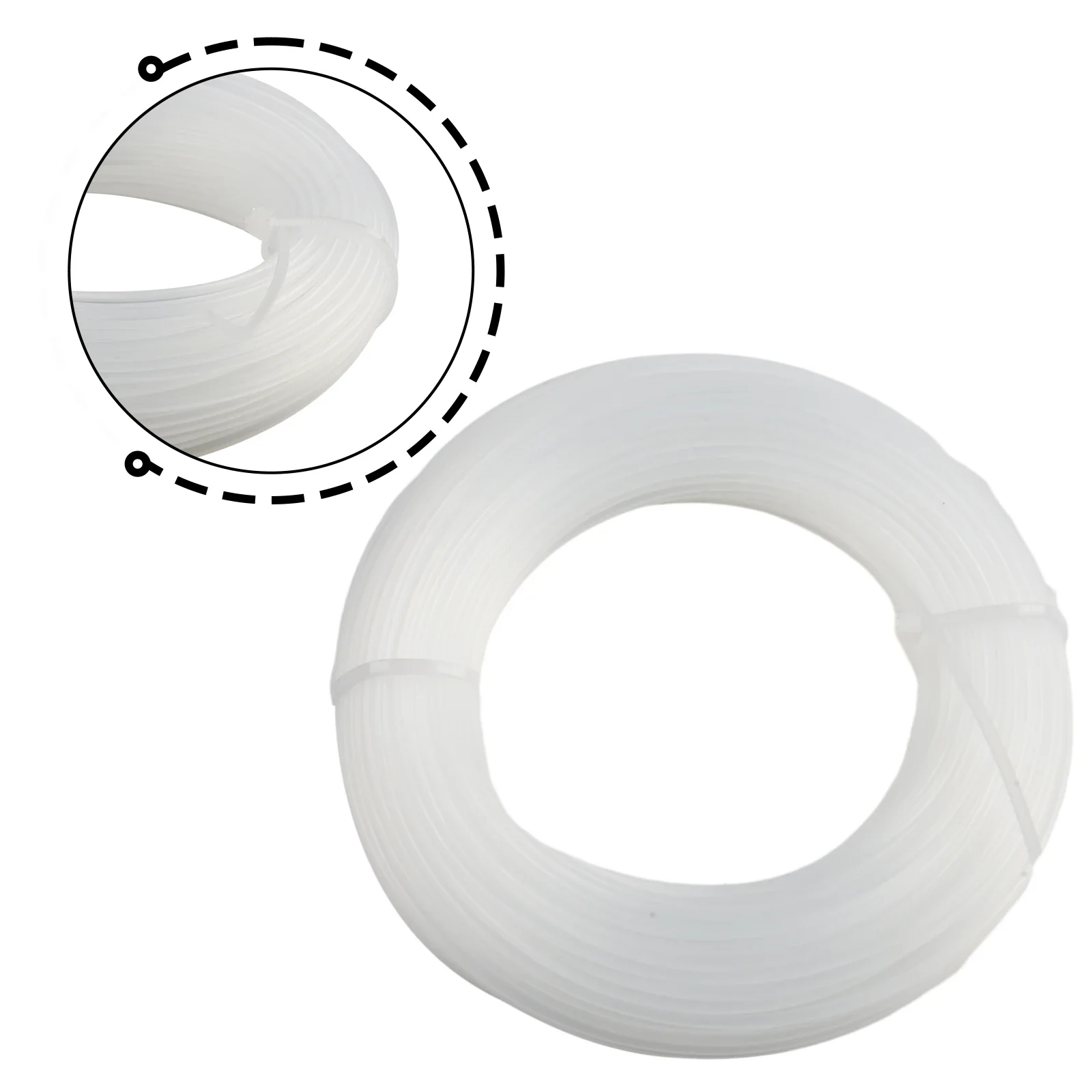 High Quality Nylon White 1 Roll Brand New Cutting Lines Round Garden Grass Practicall Replacement Care Electric
