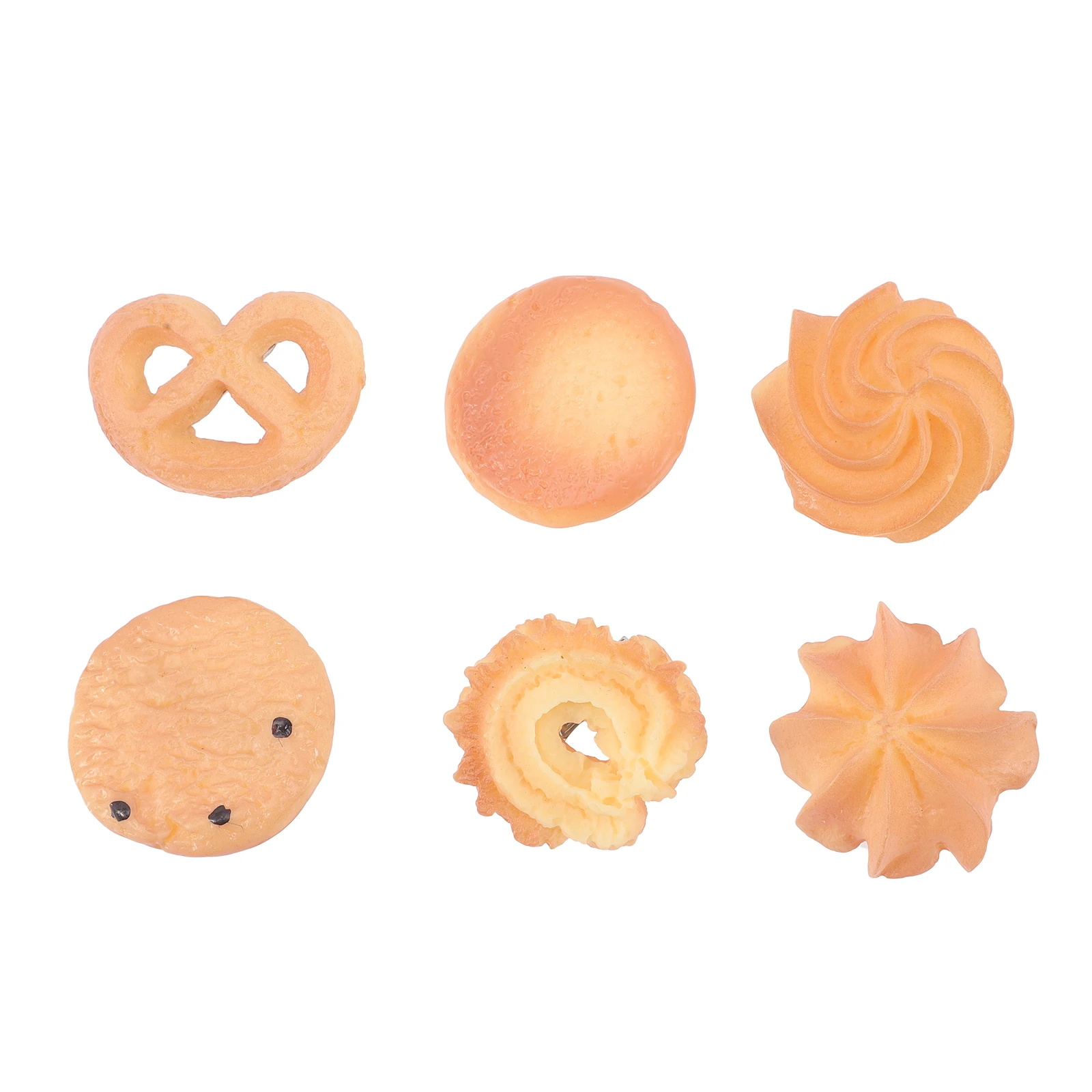 

6Pcs Biscuit Clips Lightweight Girls Kawaii Hair Accessories Suitable Long Short Hair Parties Birthdays Banquets Shopping Daily