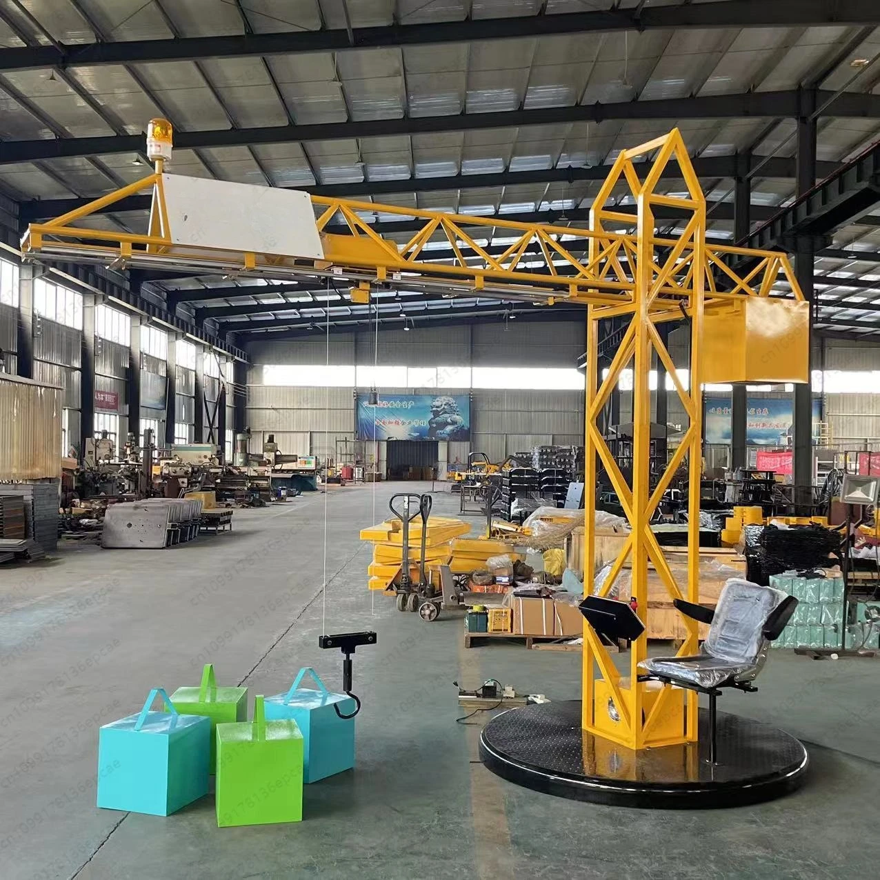 Hydraulic Children's Tower Crane Outdoor Playground Large Playground Park Amusement Facility Lifting Clamp Electric Tower Crane