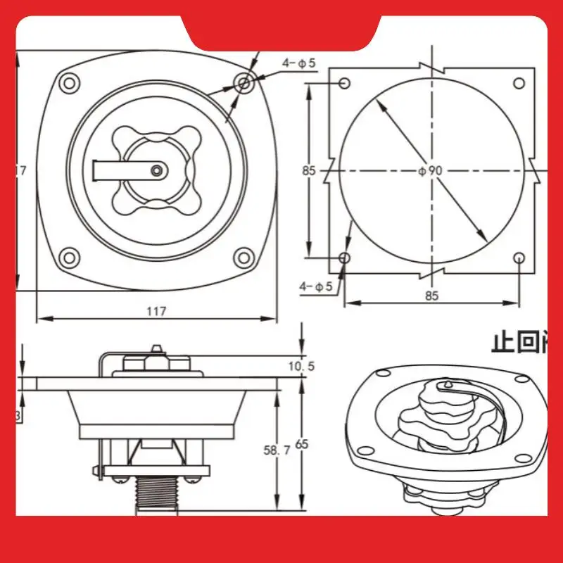 

RV Water Inlet Check Valve Outlet Connection Adapter For Trailer For Car Boat RV Van For Trailer