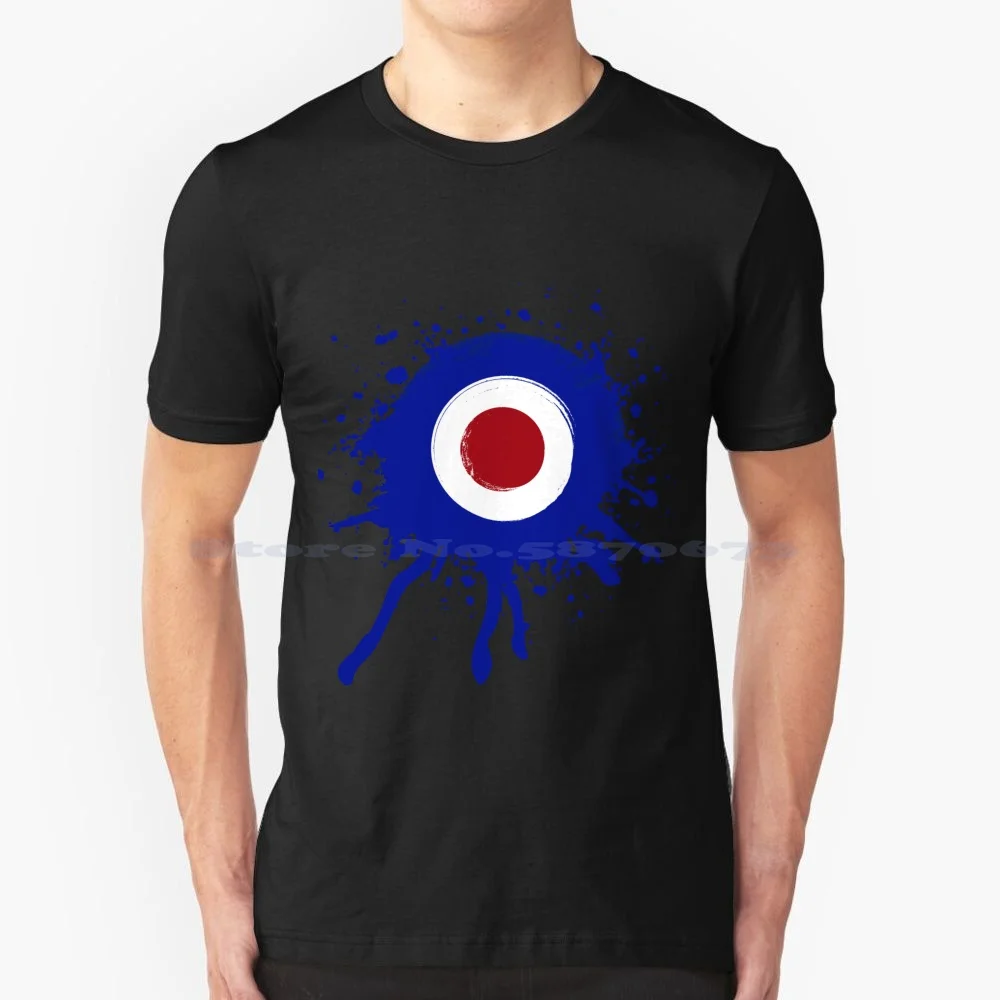 Paint Splattered Mod Target T Shirt 100% Cotton Tee Retro Mods Scooters Lambretta Mod Culture Mod Revival