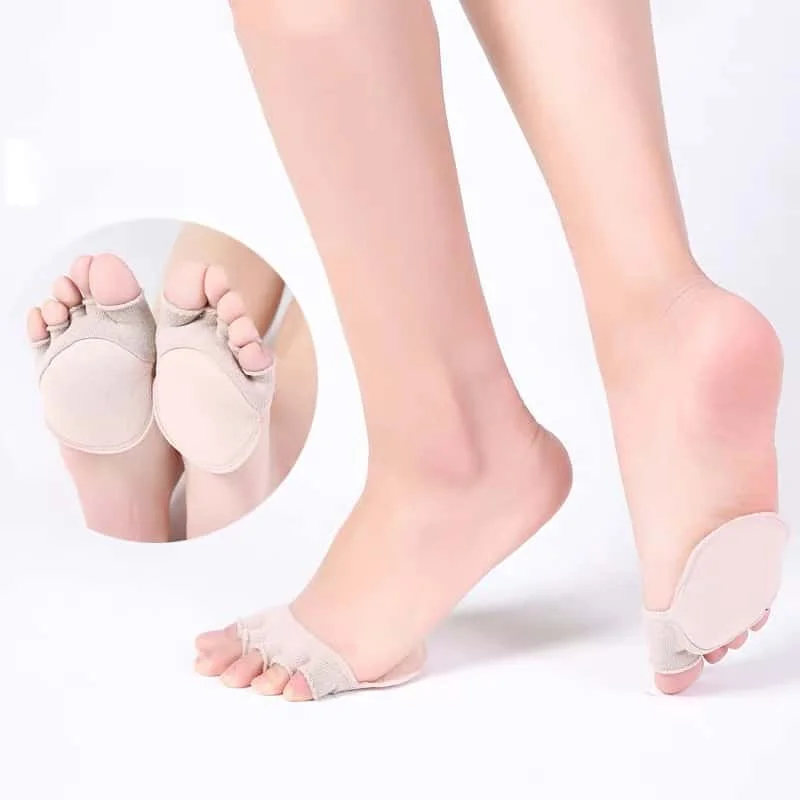Cotton No Show Socks Flexible Half Invisible Socks High Heels Socks Breathable Pain Relief Forefoot Cushion Socks