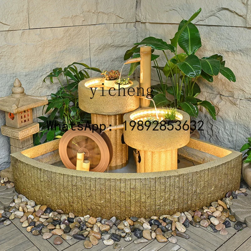 X1courtyard flowing water ornament indoor entry garden circulating water landscape fish farming landscaping decoration
