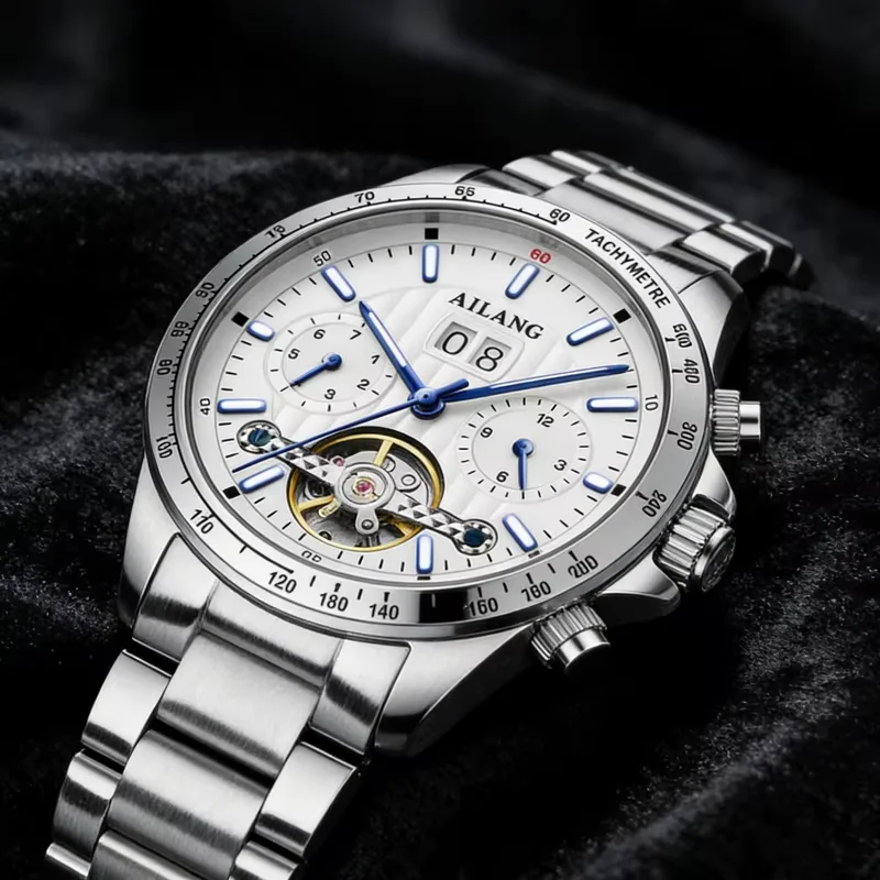 2026 Relojes AILANG Fashion Mechanical Watch Calendar Month Week Waterproof Tourbillon Watches Sport Automatic Wristwatch AL8828 view 4