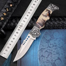 High Quality Folding Pocket EDC Knife 5cr13mov Blade Sika Deer Resin Handle Outdoor Camping Hunting Tool Tactical Defense Knives