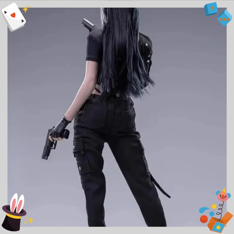 

3S008A/B C, масштаб 1/6, функциональный набор Cool Girl с воротником, футболка, брюки-манжеты, модель куклы для 12-дюймовых фигурок TBL/PH, тело