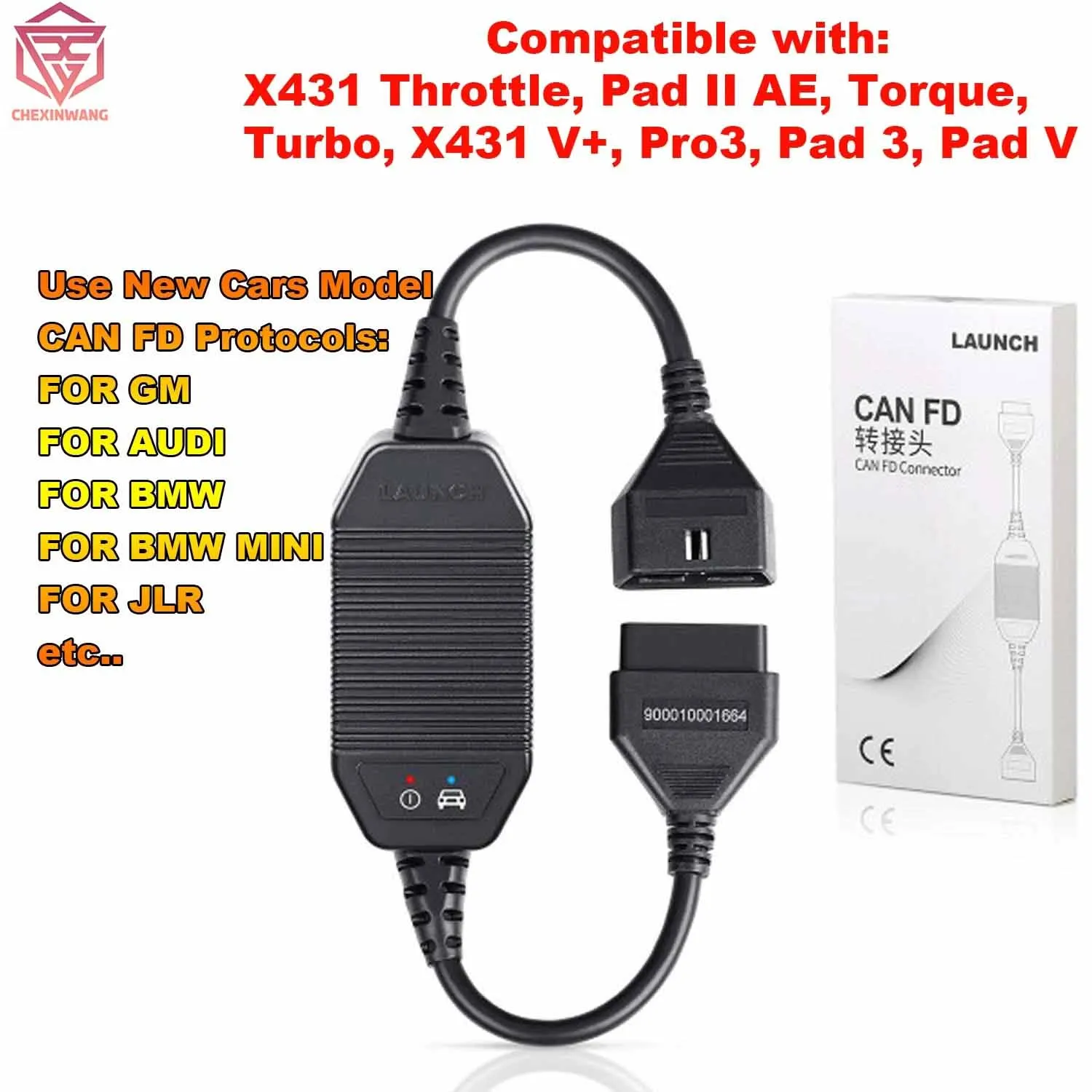 

LAUNCH X431 CAN FD Adapter Code Reader CANFD Cable Car Diagnostic Scanner for Newer GM for X431 V V+ PAD III PRO3 PRO3S+ Pad II