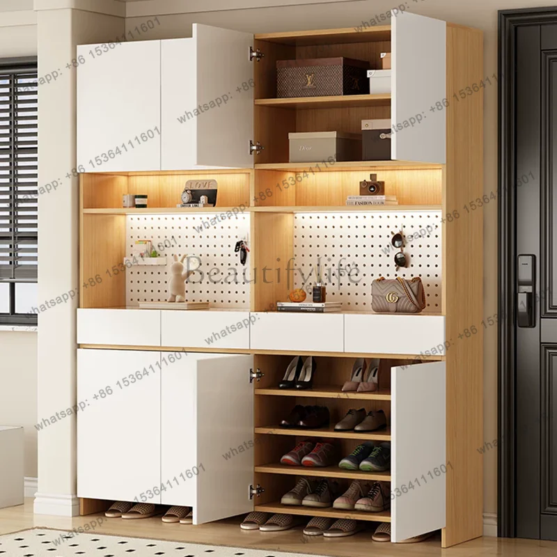 LD Storage Wooden Shoe Cabinet Organizer Display Living Room Designer Luxury Vertical Shoe Shelf Modern Zapatero