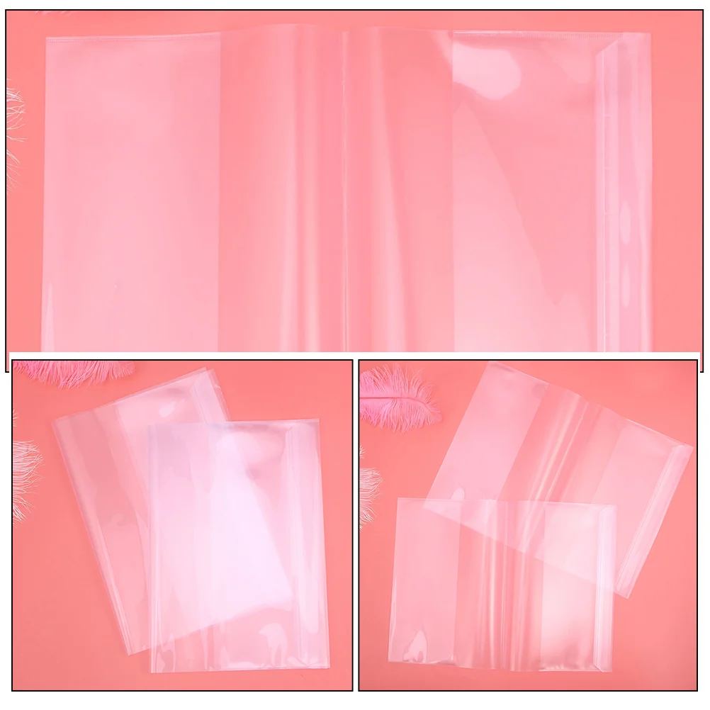 Film protecteur étanche réutilisable pour livre, 10 feuilles, couverture en plastique, transparent, anti-rayures, anti-poussière, Pp A4