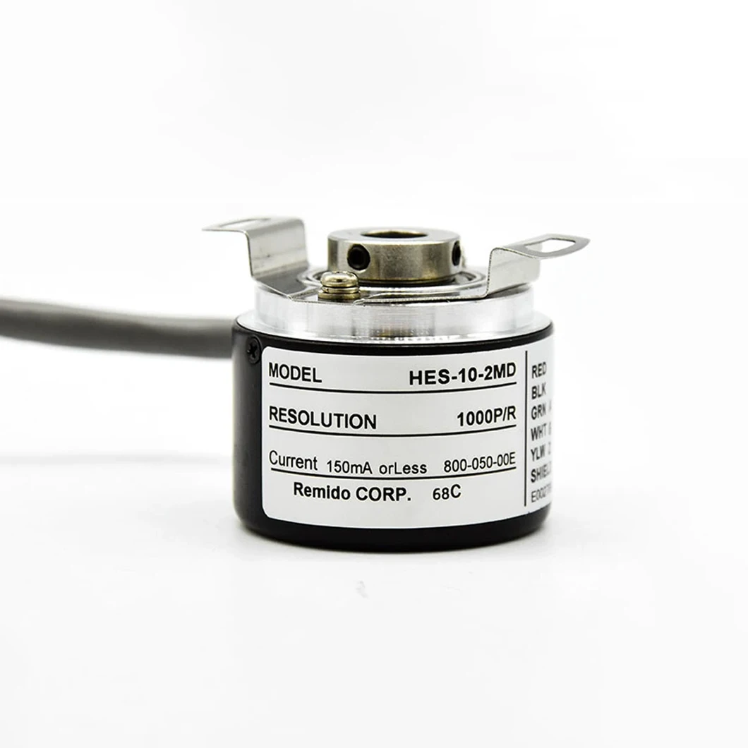 HES-2M/2MC/2MHC/2MHCP/2MHT/2MD 8MM Encoder Inkremental Poros Semi-berongga 100 ~ 5000PPR Rotary Encoder untuk Sistem Kontrol PLC