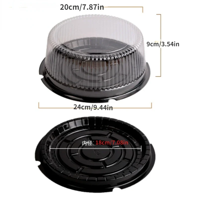 10pcs 8/6 Inch Transparent Cake Box Plastic Cake Boxes And Packaging Transparent Clear Cupcake Muffin Dome Holder Cases Wedding - Image 4