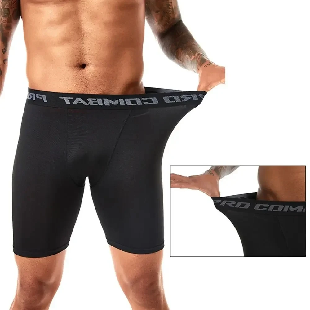 2025 Men's Sports Leggings Bottoming Shorts Quick-drying Stretch Fitness Running Track and Field, Basketball Training Compressio