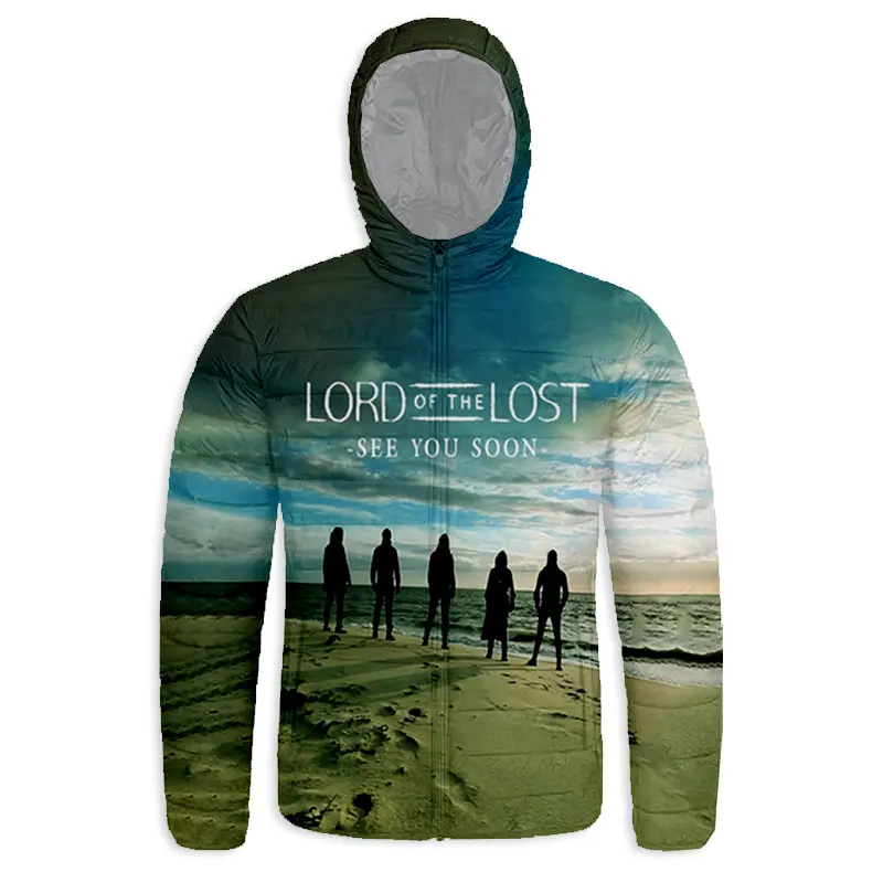 New Fashion 3D Printed  LORD OF THE LOST Rock  Zipper Down-filled Coat  Hooded Sweatshirts Harajuku Hoody Tops Clothing