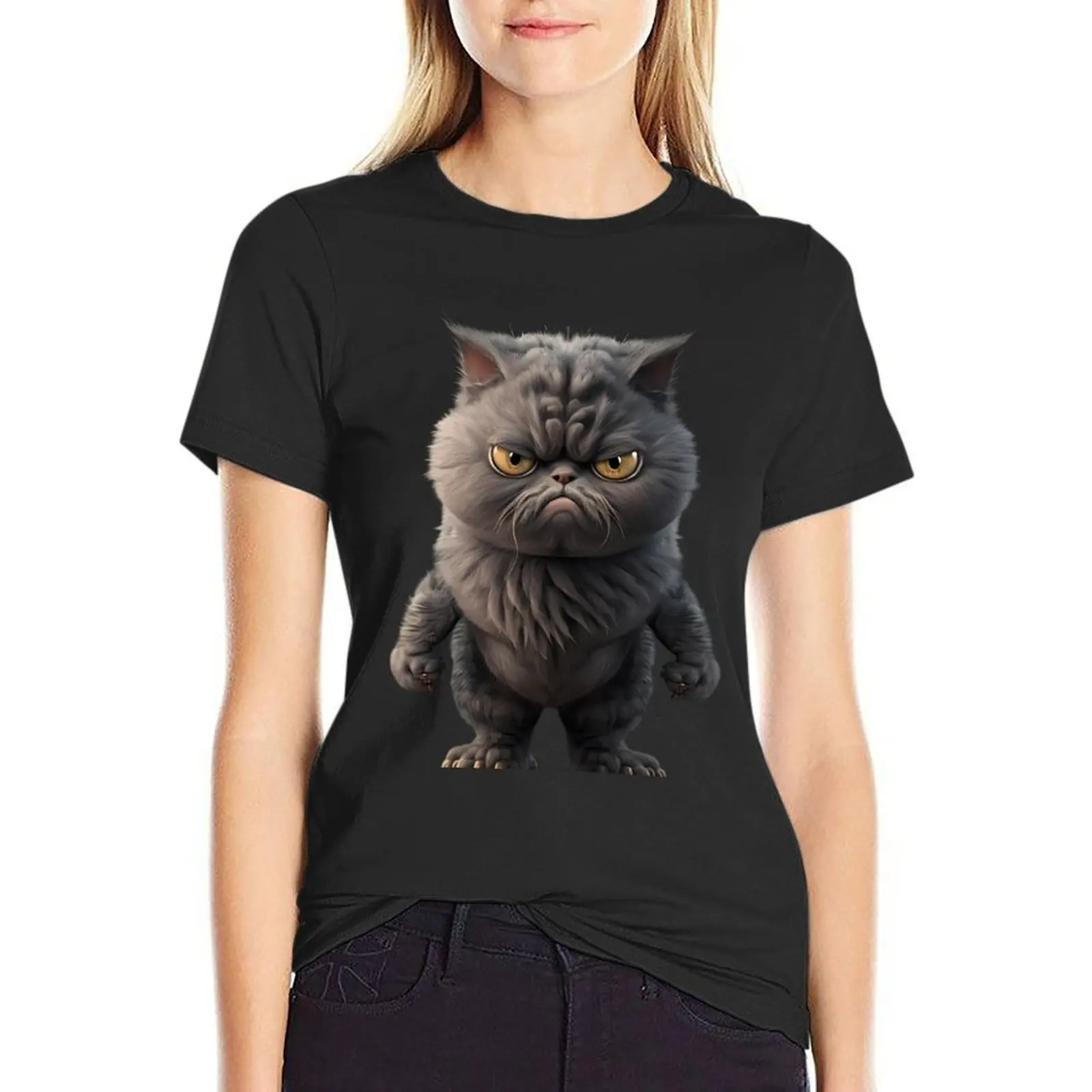 

Purrfectly Pissed T-Shirt oversized summer clothes vintage clothes summer tops summer clothes for Women