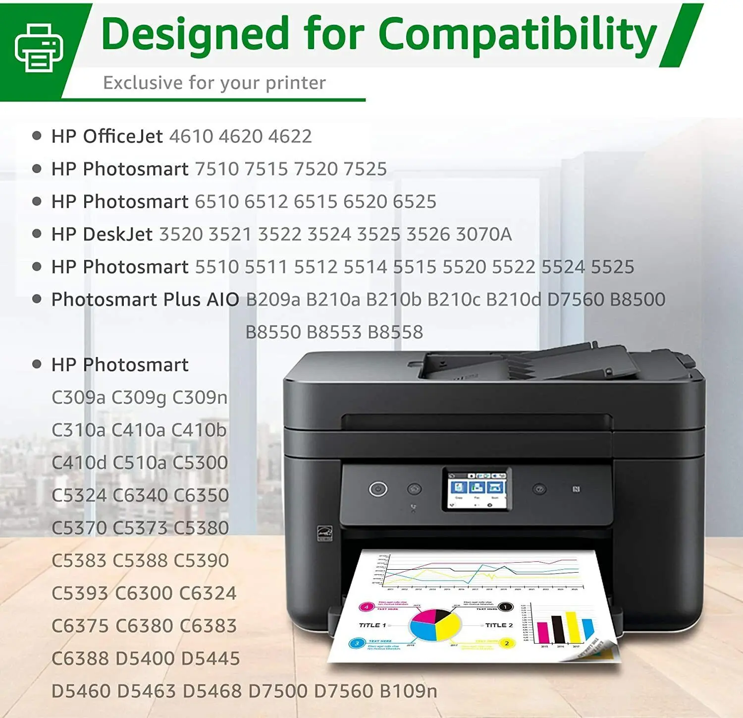 5PK New 564XL Ink Cartridge For HP PhotoSmart 7510 7820 7525 5510 5520 6510 6520