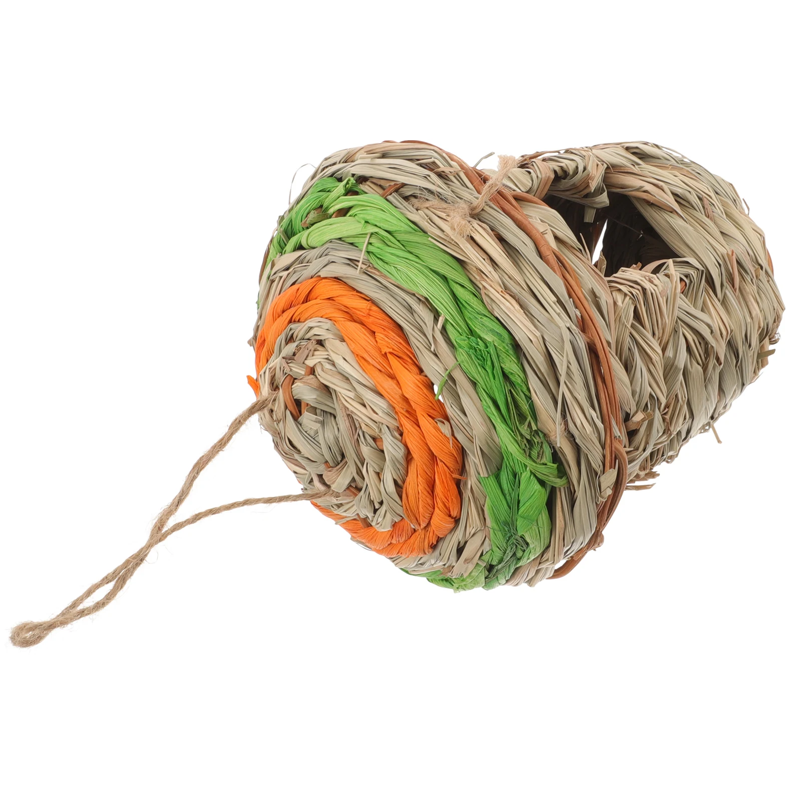 

Natural Handwoven House Hanging Hummingbird Nest Durable Straw Parrot House Ventilated Wear-Resistant Roosting Pocket Lifelike