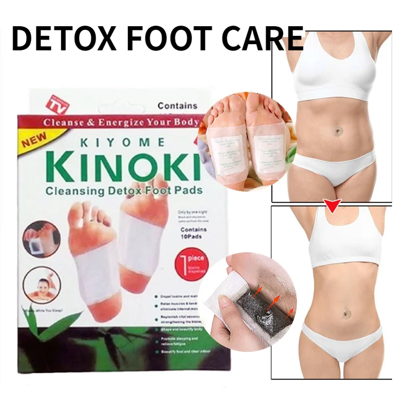 Detox Foot Patch Body Detoxify Stress Relief Rapid Foot Care and Pain Relief (10pcs/BOX) Korea Kinoki Feet Foot Massager Health