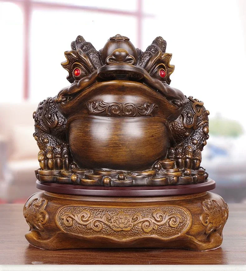 Attracting Wealth Golden Toad Ornament Three-legged Cicada Shop Toad Opening Office Living Room Decor