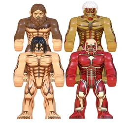Japan Anime  Attack on Titan Wiki Bricks Survey Corps Erem Jaeger Levi Mikasa Mini Action Toy Figures Building Blocks For Kids