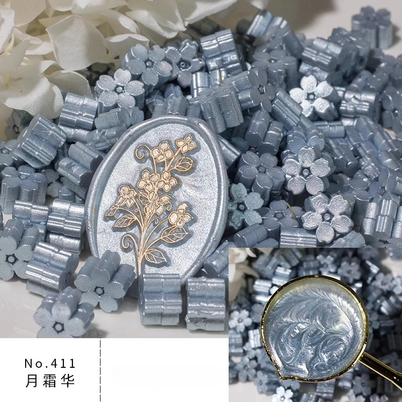 60 stks/zak Flash Parelmoer Sakura Lakzegel Stempel Kralen DIY Envelop Huwelijksuitnodiging Oude Zegel Wax Stempel Maken Gereedschap