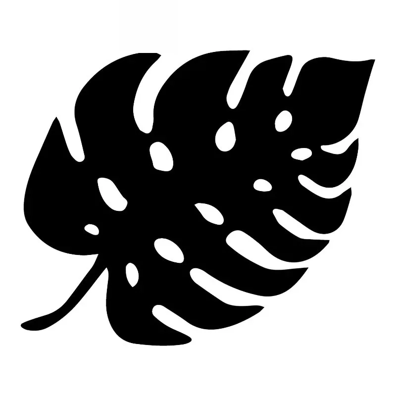 

Car Stickers Leaf Fashion Fresh Plants PVC Car Decoration Accessories Decals Waterproof Sunscreen Black/white,17cm*14cm