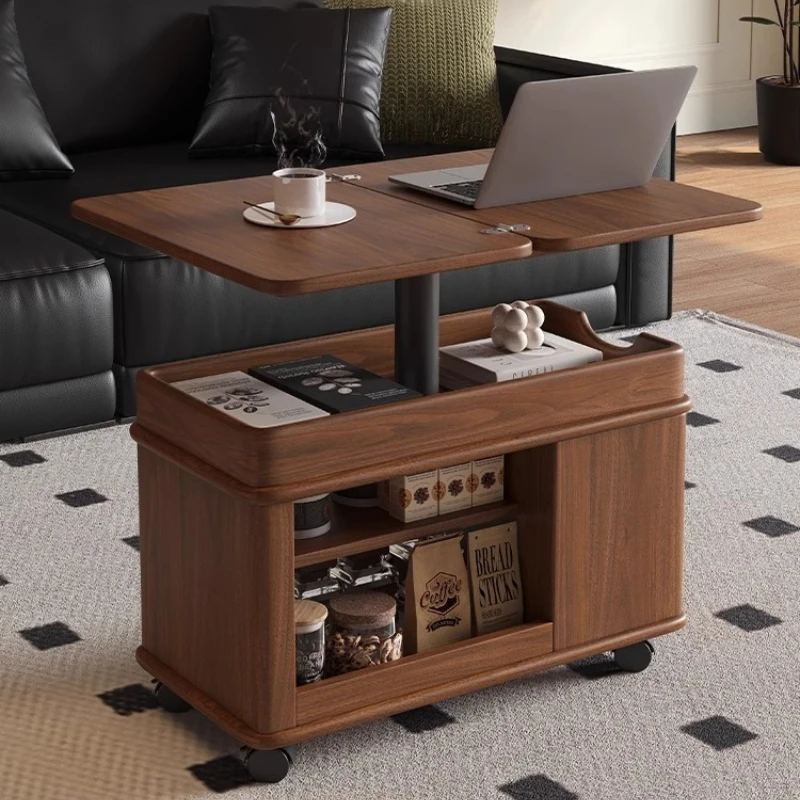 중세풍 원목 접이식 커피 테이블 이미지