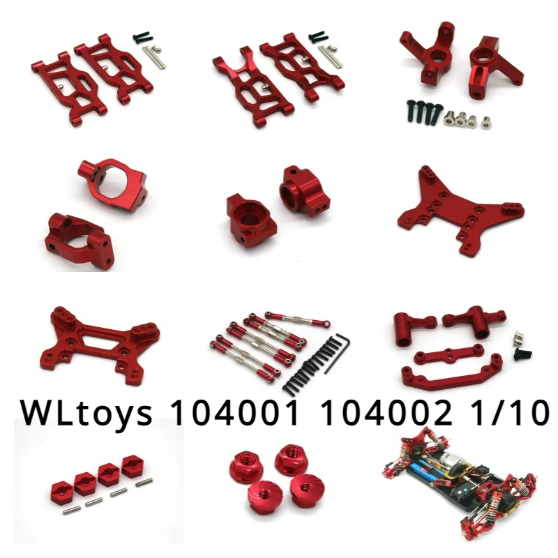 WLtoys 104001 104002 1/10 RC Car Spare Parts Metal Upgrade Fragile Steering Cup Swing Arm Block C Accessories Collection