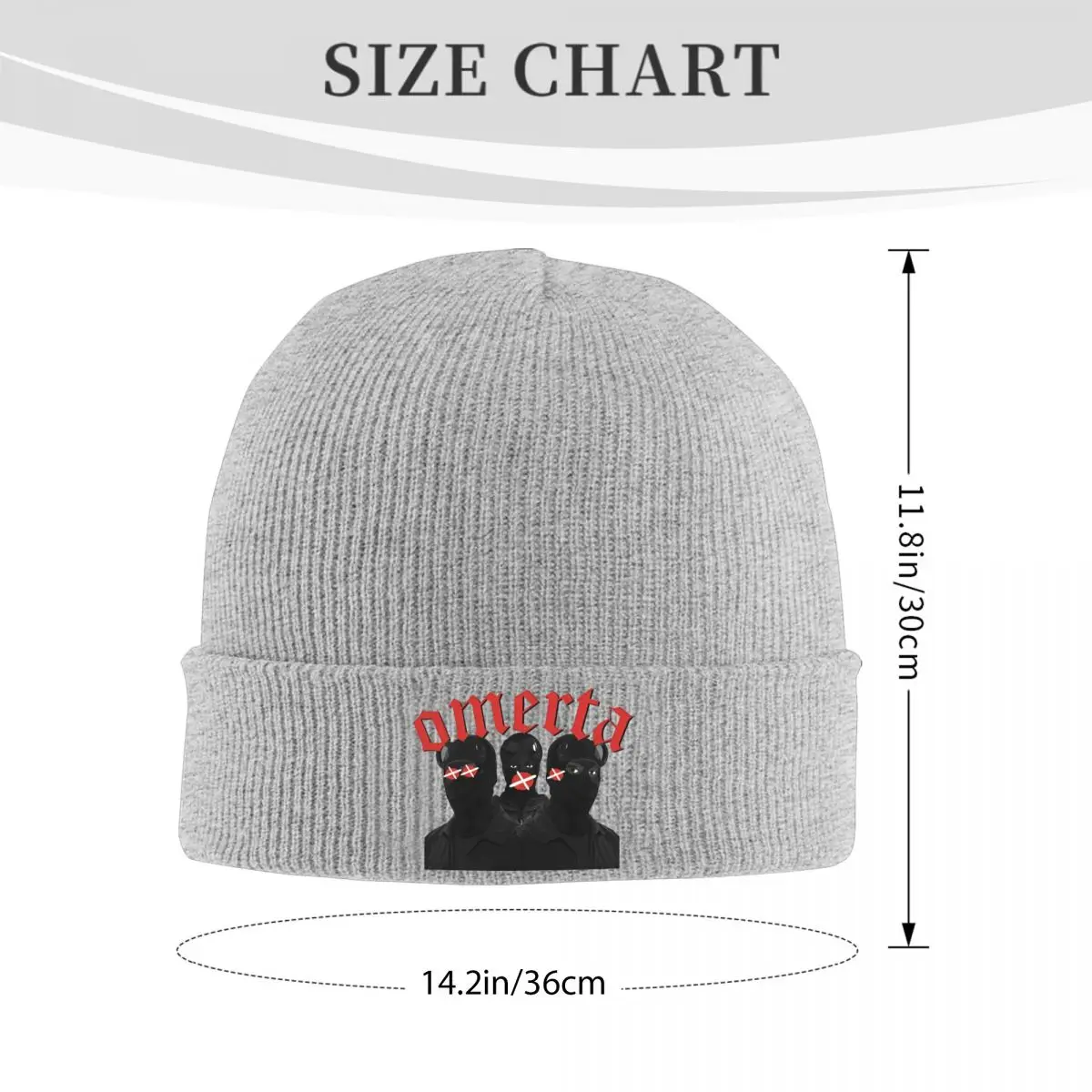 Omerta Knitted Caps Women's Men's Beanies Winter Hat Crochet Melon Cap