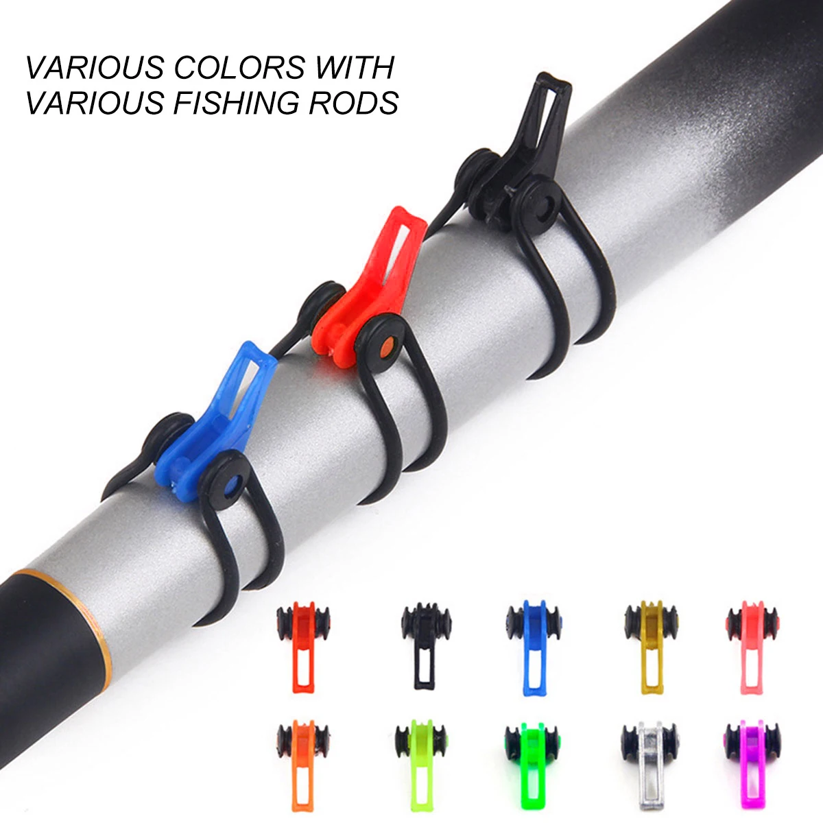 

Colorful Bait Hooks Fish Fixed Fixation Funny Fishing Rod Adult Durable Plastic Pole