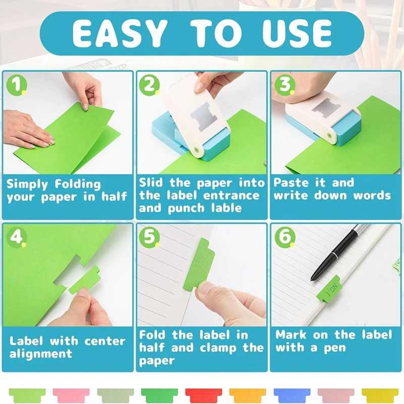 2 pz File Tab Punch Per L'artigianato 1.5In 2 Forme FAI DA TE Indice Tab Puncher Etichetta Tag Carta Punch Per Scrapbooking Libro Schede