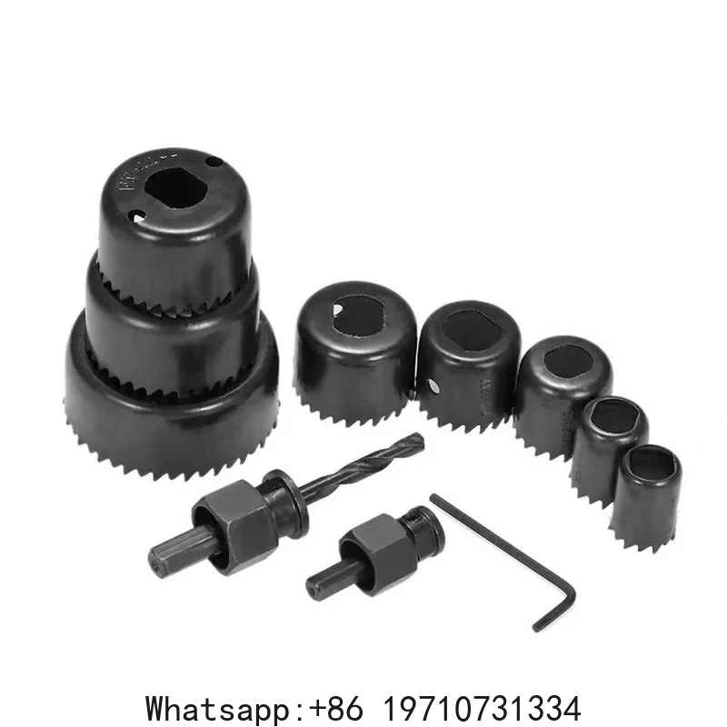Professional Durable 16Pcs Carbon Steel Hole Saw Kit Metal Circle Drill Cutter for Wood PVC Plastic Power Tool