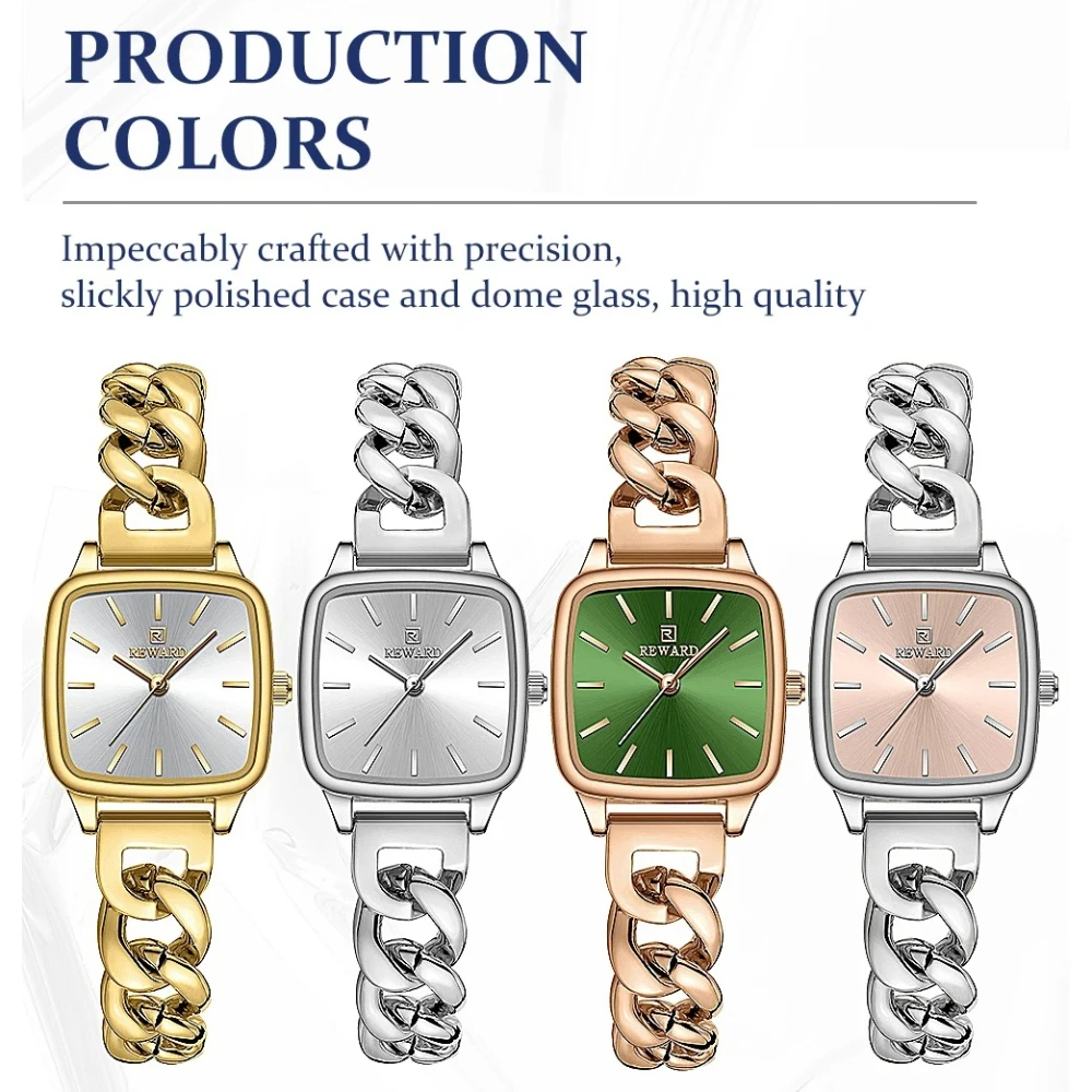 مكافأة 211513 ساعة كوارتز نسائية فاخرة ساعة نسائية مقاوم للماء حزام الفولاذ المقاوم للصدأ ساعات أنيقة للمرأة Reloj Mujer