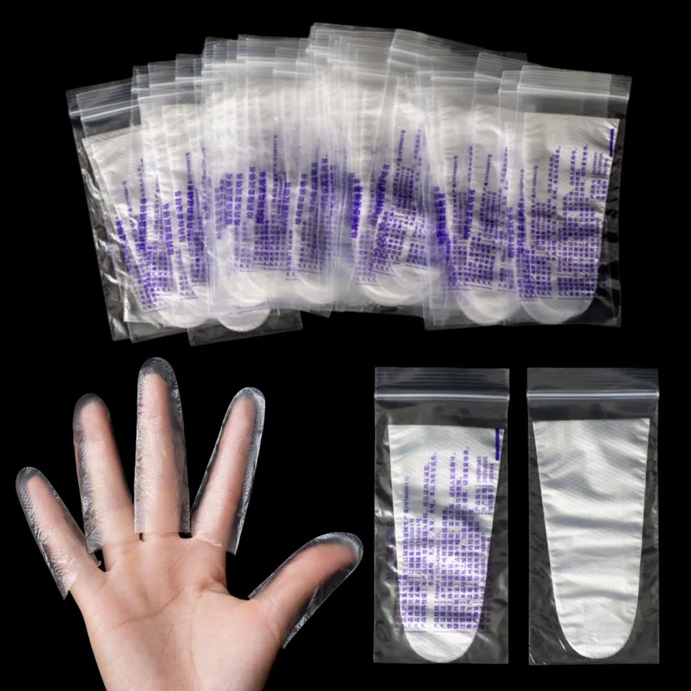 150/300Pcs Medicial Disposable Finger Cover Transparent Frosting Reduce Friction Prevent for Wound Care and Cutaneous Infections