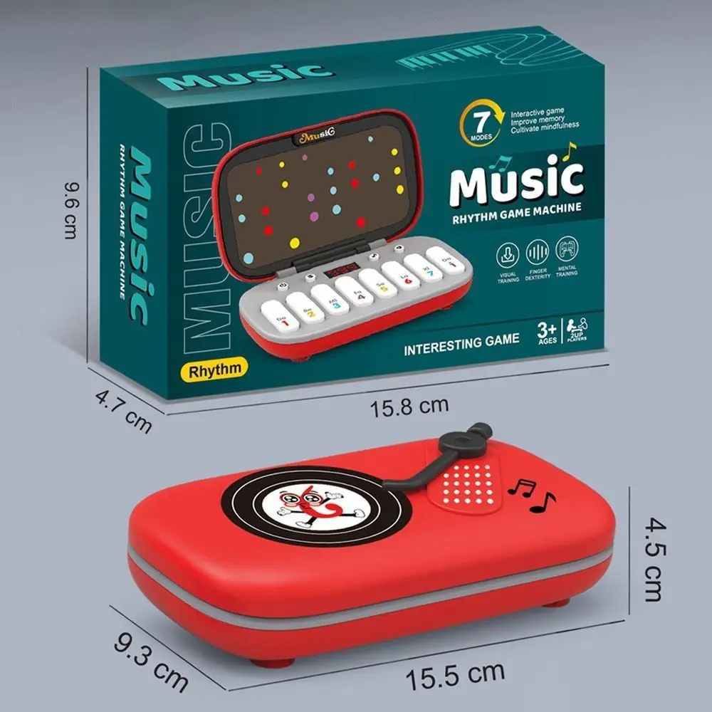 Consola de juegos de música maestro de ritmo, 7 modos, sonido para aliviar el estrés, Mini teclado electrónico Montessori, juguete, estilo de batería