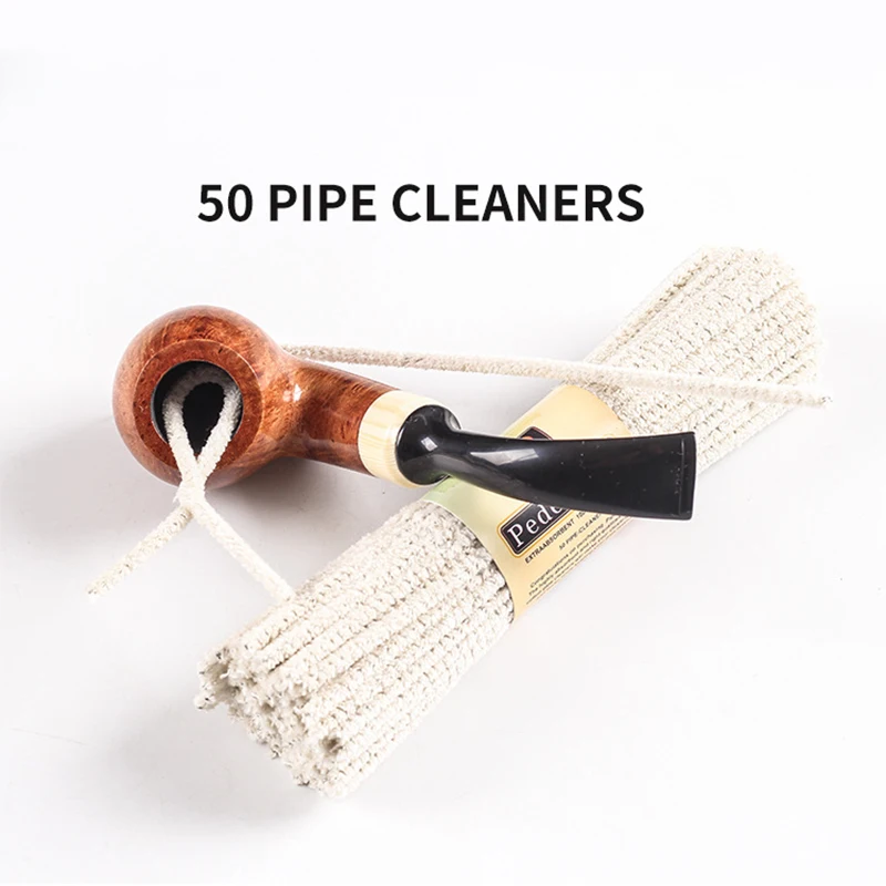 SMO High Quality 50pcs/lots Cotton Smoking Pipe Cleaning Rods 3mm Soft Tobacco Pipes Cleaner Tools Smoke Accessory Gadgets