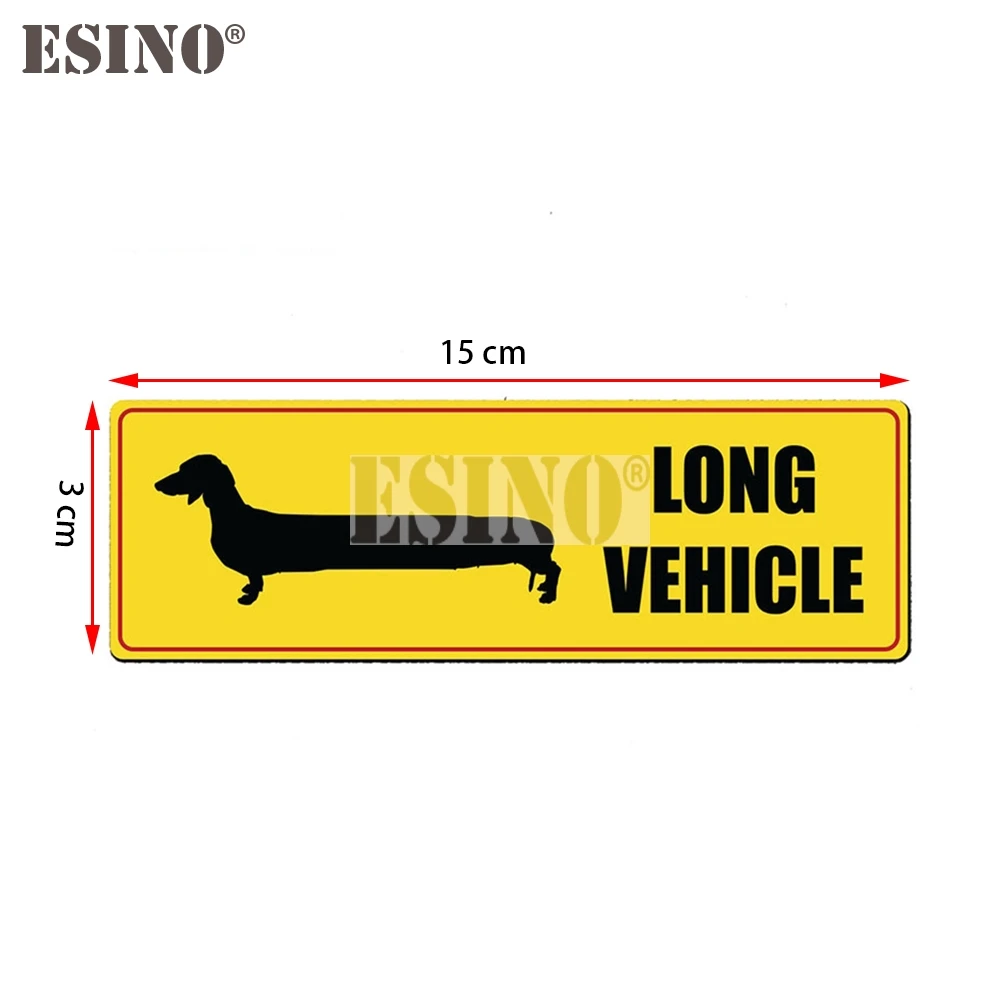 Car Styling Creative Funny Long Vehicle Dachshund Dog Pet Decal Cartoon PVC  Waterproof Car Body Sticker Pattern Vinyl