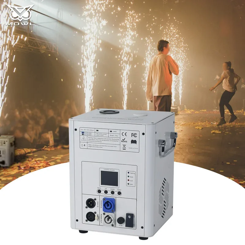 Party Rental Equipment Professional Stage Fountain Pyro Sparkler 750W White Electric Cold Spark Machine Set