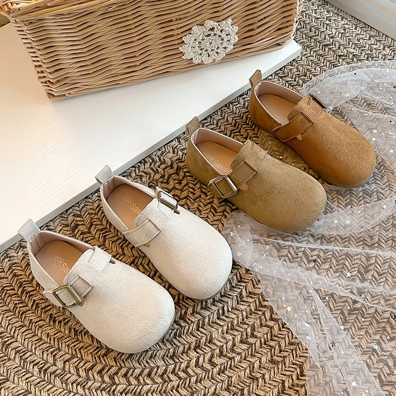 

Kids Flat Shoes Soild Color Versatile Children Princess Shoes Hook&loop 2026 Brand New Girls Casual Shoes Soft Sole Trendy Soft