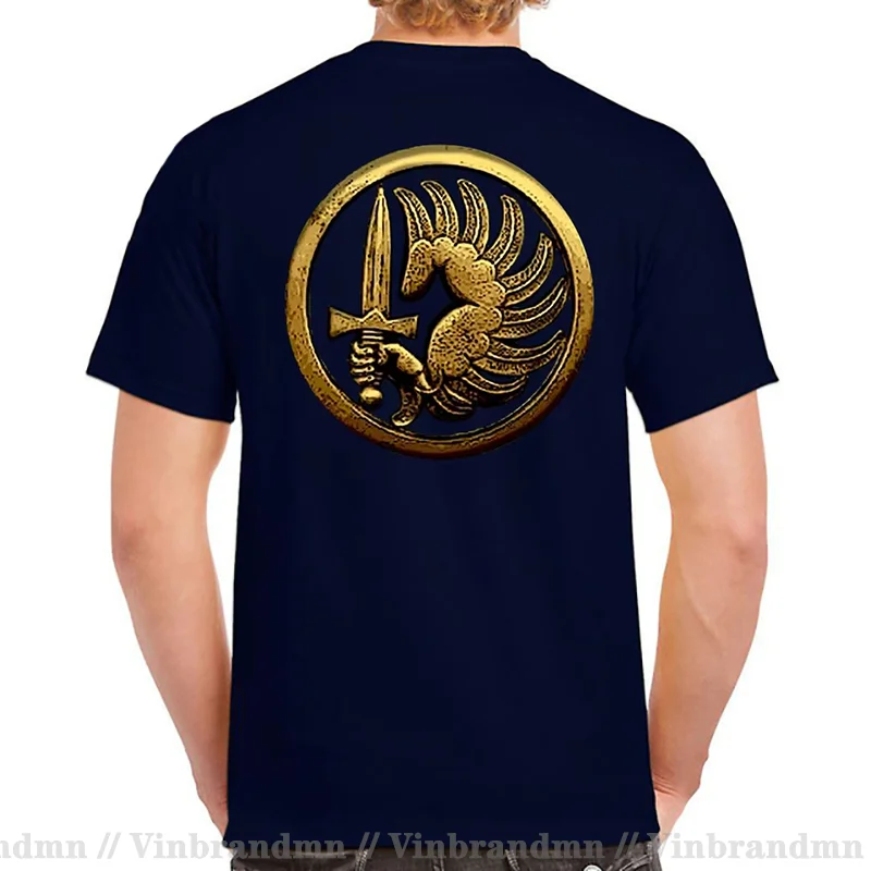 Vintage Antique Brass 3D Print French Foreign Legion Para T Shirt Men Special Forces Military Army Legion Etrangere Logo T-Shirt