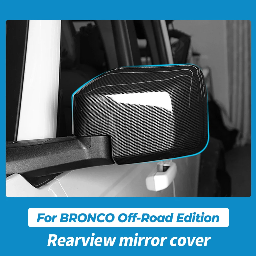 

Rearview Mirror Cover For 2021 2022 ford bronco offroad edition Adhesive Protective Covers Trim Modification Accessories