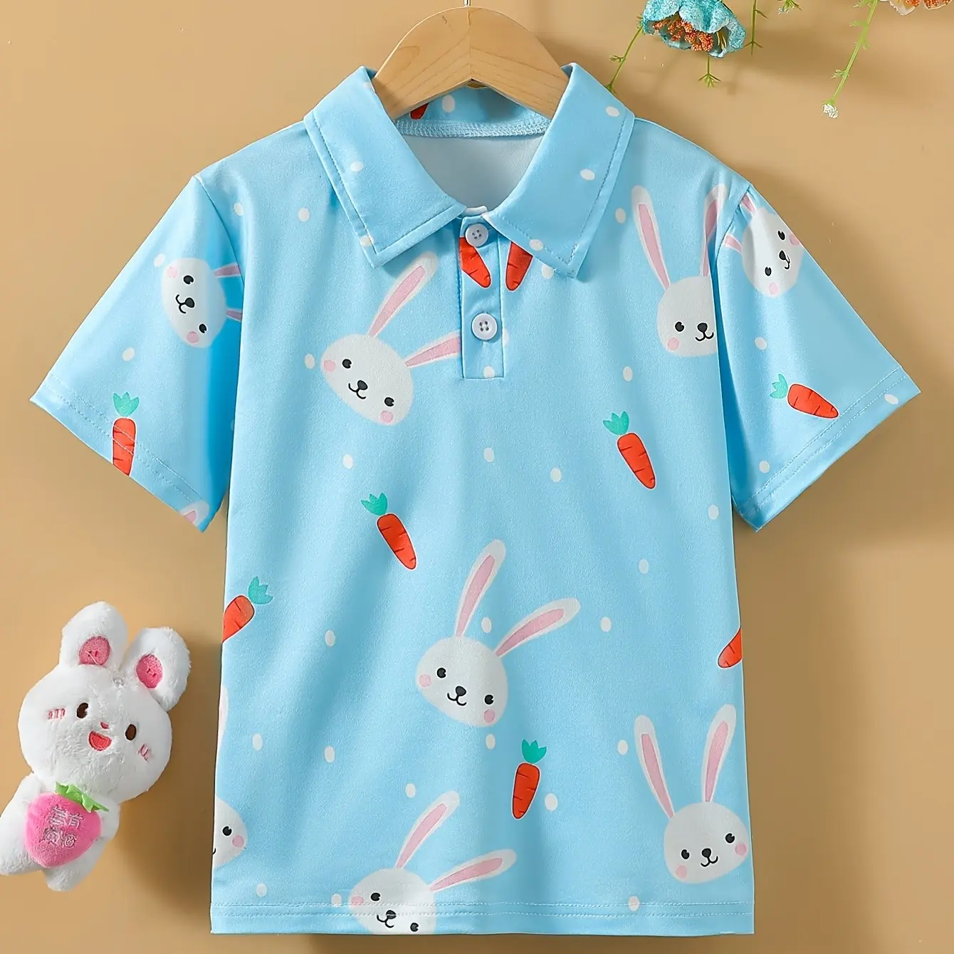 

Cartoon Pattern Print Boys Girls Creative Polo Shirts Casual Short Sleeve Lapel Shirt Tops Children Clothes for Summer Outdoor