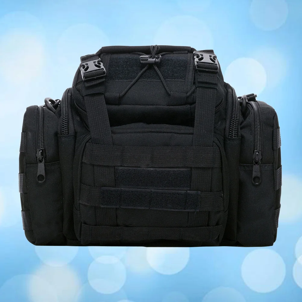 

Large Capacity Lure Fishing Bag Waterproof Nylon Multi-Pocket Durable Tackle Satchel For Outdoor Use Camouflage Fishing Gear Bag