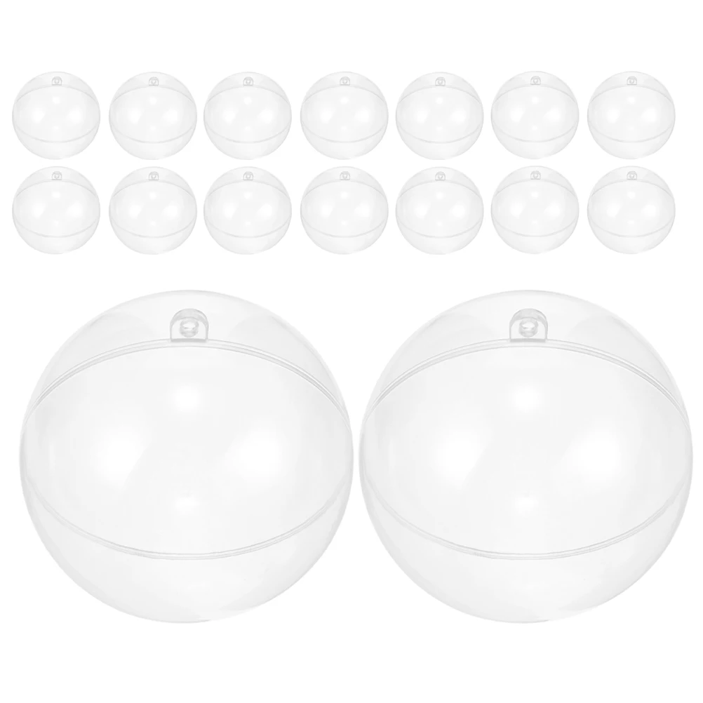 

18Pcs Christmas Balls Transparent Empty Round Ornaments Classic Xmas Tree Hanging Decoration DIY Party Hanging Xmas Tree Decor