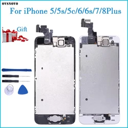 Full Assembly LCD Display for iPhone 5s 6s se 6 Touch Screen Digitizer Replacement with Home Button Front Camera Complete LCD 5C