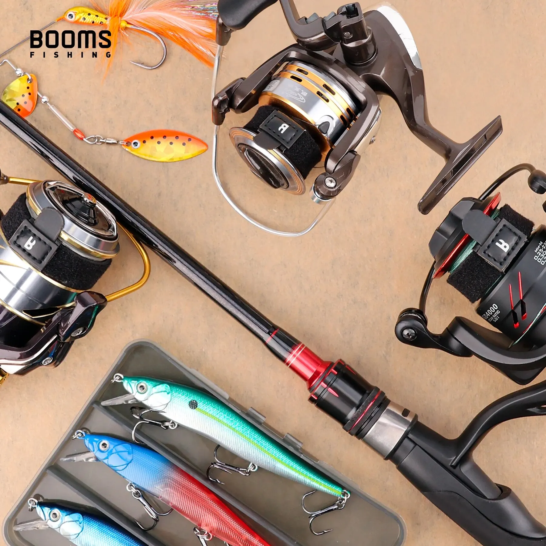 Booms Fishing SB1 4 szt. kołowrotek kołowrotek wysokiej jakości poliester liniowy futerał konserwatorski Kołowrotek akcesoria — zdjęcie 5