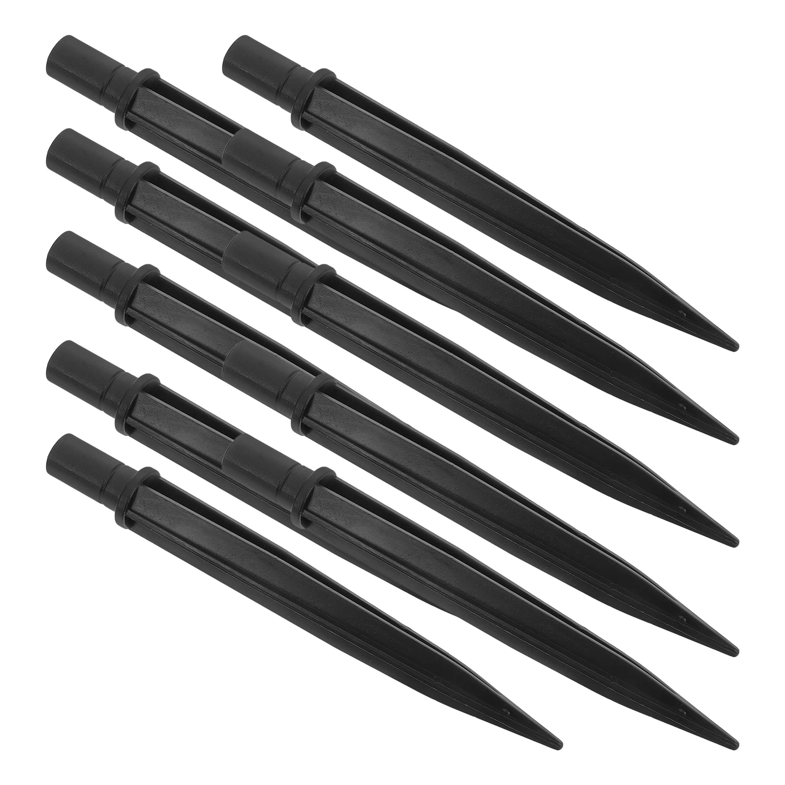 

10pcs Ground Luminous Lamp Solar Stakes 14x140mm Inclined Angle Draining Design Waterproof Durable Garden Accessories
